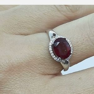 925 silver garnet ring